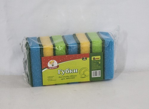 Губка для мытья посуды окпд2. Губка дпосуды &quot;мистер бульк&quot; а3 дсильных загр40. ideal (7 штук).